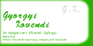 gyorgyi kovendi business card